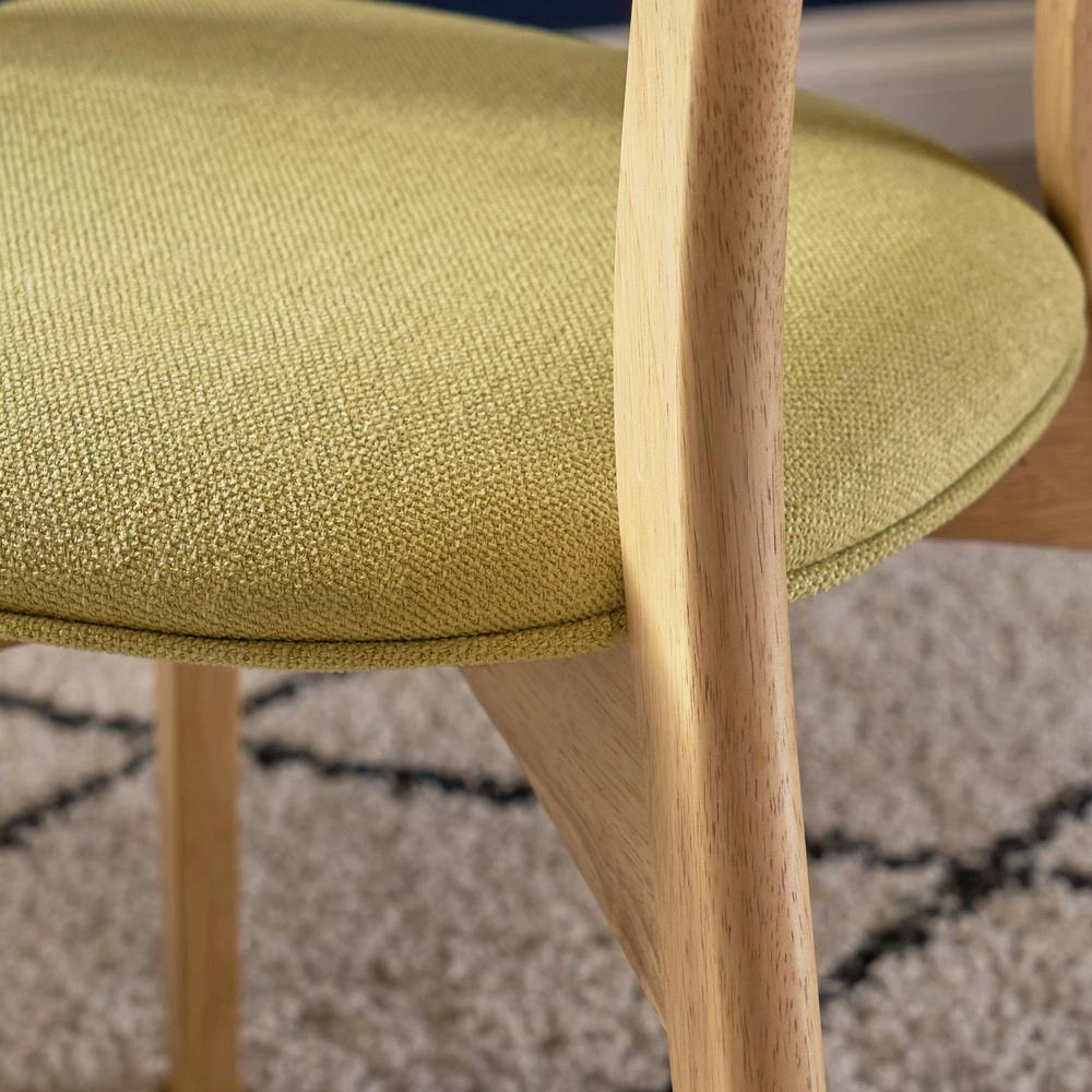 Chazz Green Tea Fabric Upholstered Dining Chair (Set of 2) by Noble House - Image 7