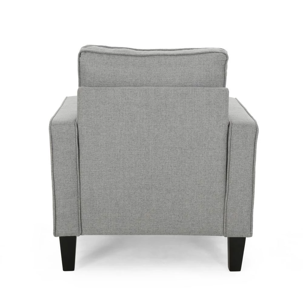 Beeman Grey Fabric Upholstered Club Chair by Noble House - Image 6