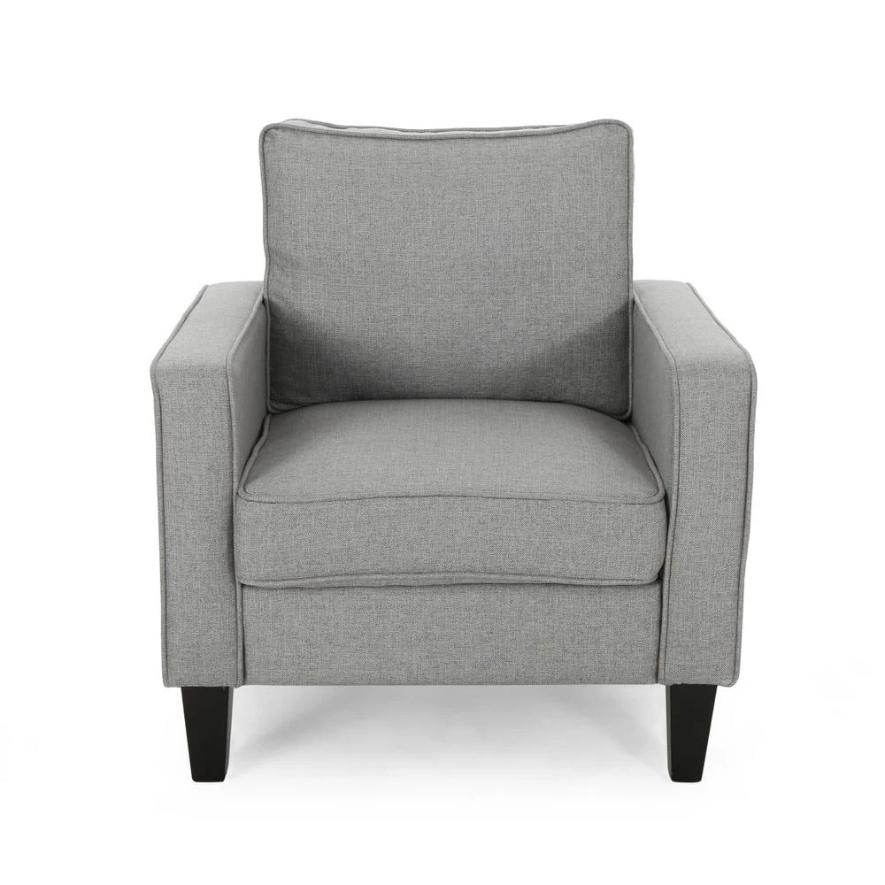 Beeman Grey Fabric Upholstered Club Chair by Noble House