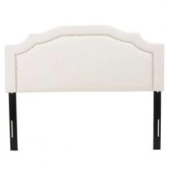 Ivory Queen/Full Adjustable Fabric Headboard by Noble House