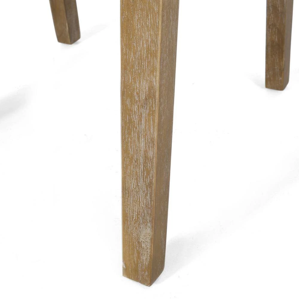 Aruda Light Beige, Blue and Natural Fabric Dining Chair (Set of 4) by Noble House - Image 7