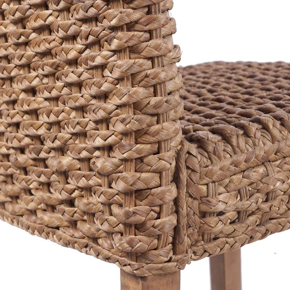 Evertone Light Brown Wicker Stackable Dining Chair (Set of 2) by Noble House - Image 7