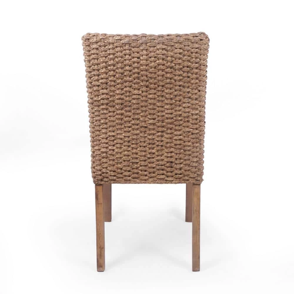 Evertone Light Brown Wicker Stackable Dining Chair (Set of 2) by Noble House - Image 4