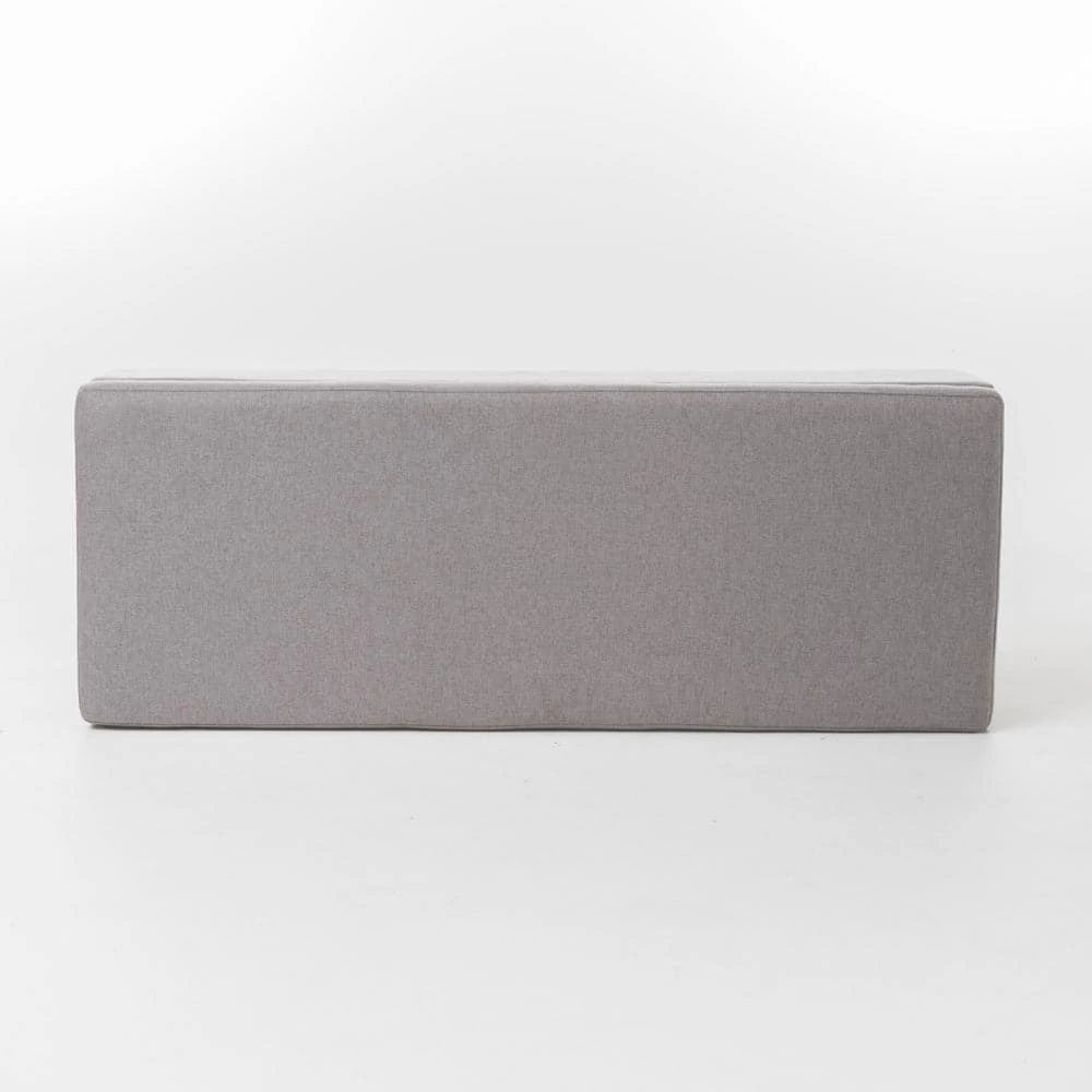 Gable Light Gray Fabric Storage Bench by Noble House - Image 3