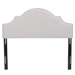 Nora Light Grey Queen Headboard by Noble House