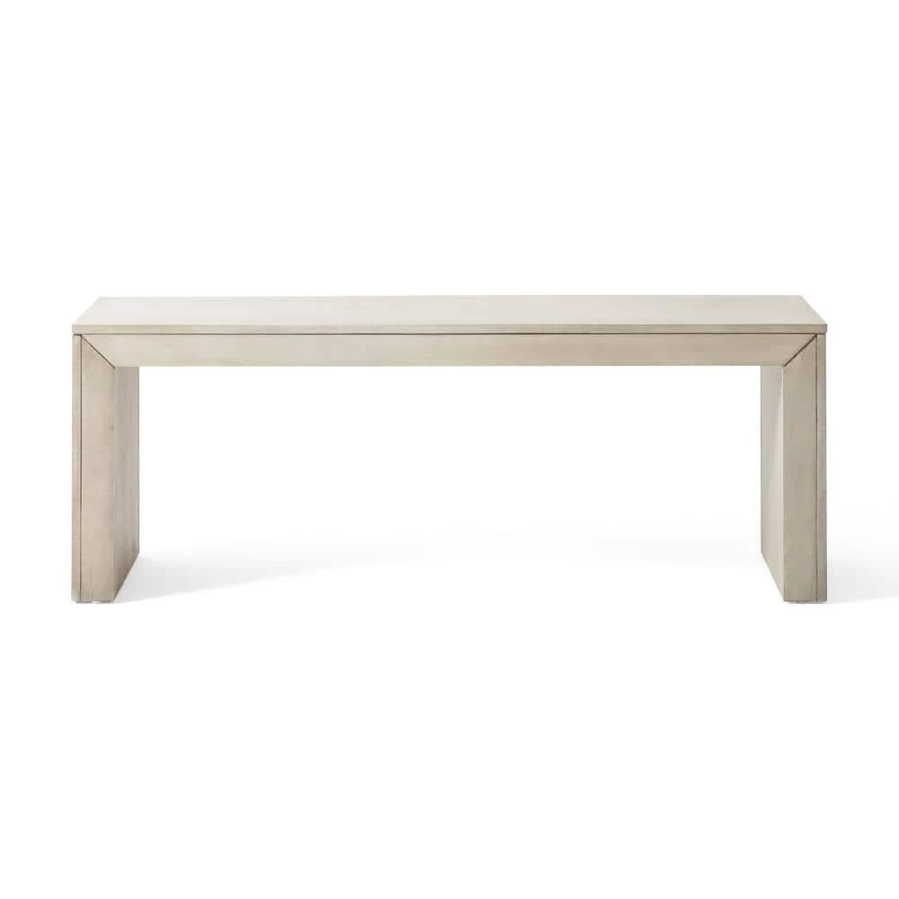 Palston Light Grey Bench by Noble House