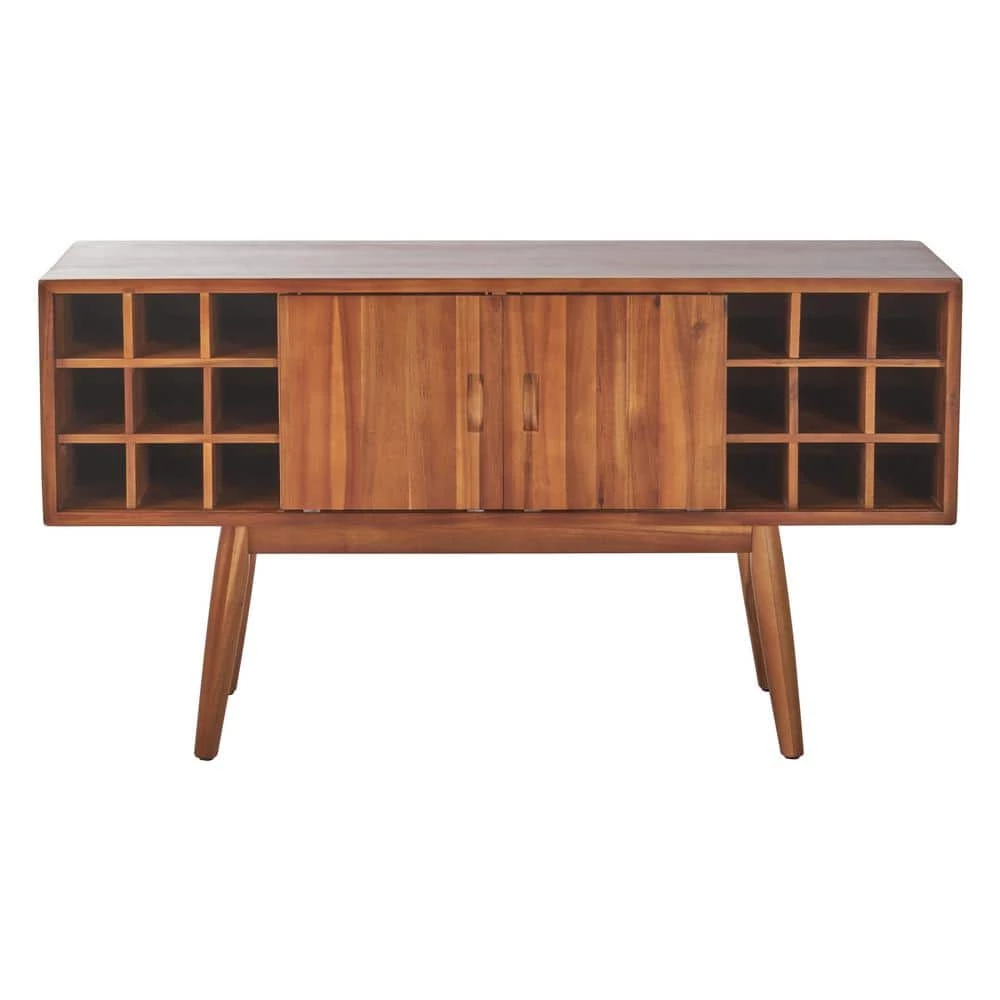 Edlyn Light Oak Bar and Wine Cabinet by Noble House