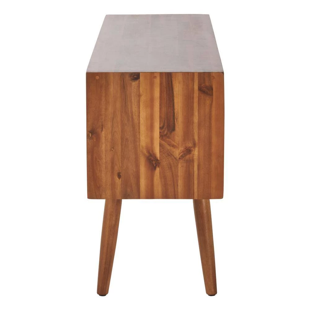 Edlyn Light Oak Bar and Wine Cabinet by Noble House - Image 2