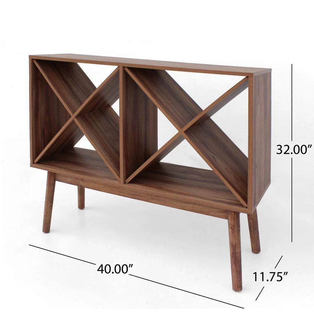 Birny Light Walnut Wine Cabinet by Noble House - Image 9