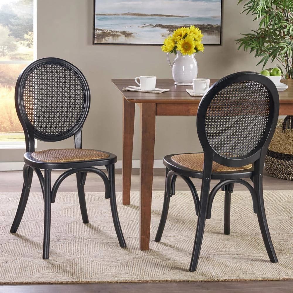 Chittenden Matte Black Wood Dining Chair (Set of 2) by Noble House - Image 10