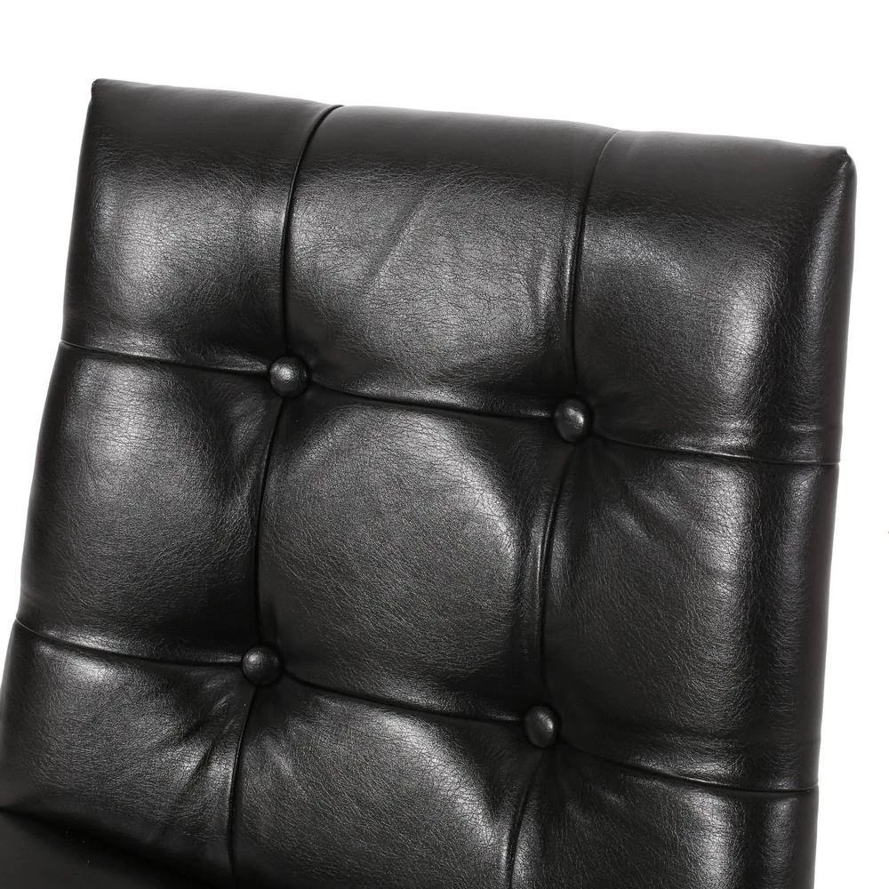 Hayesville Midnight Black and Gun Metal Tufted Dining Chair (Set of 2) by Noble House - Image 9