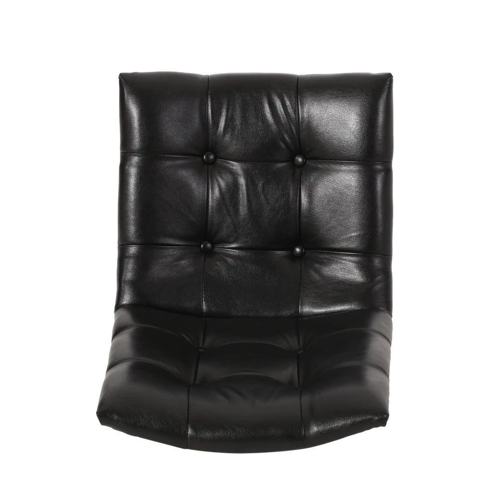 Hayesville Midnight Black and Gun Metal Tufted Dining Chair (Set of 2) by Noble House - Image 3