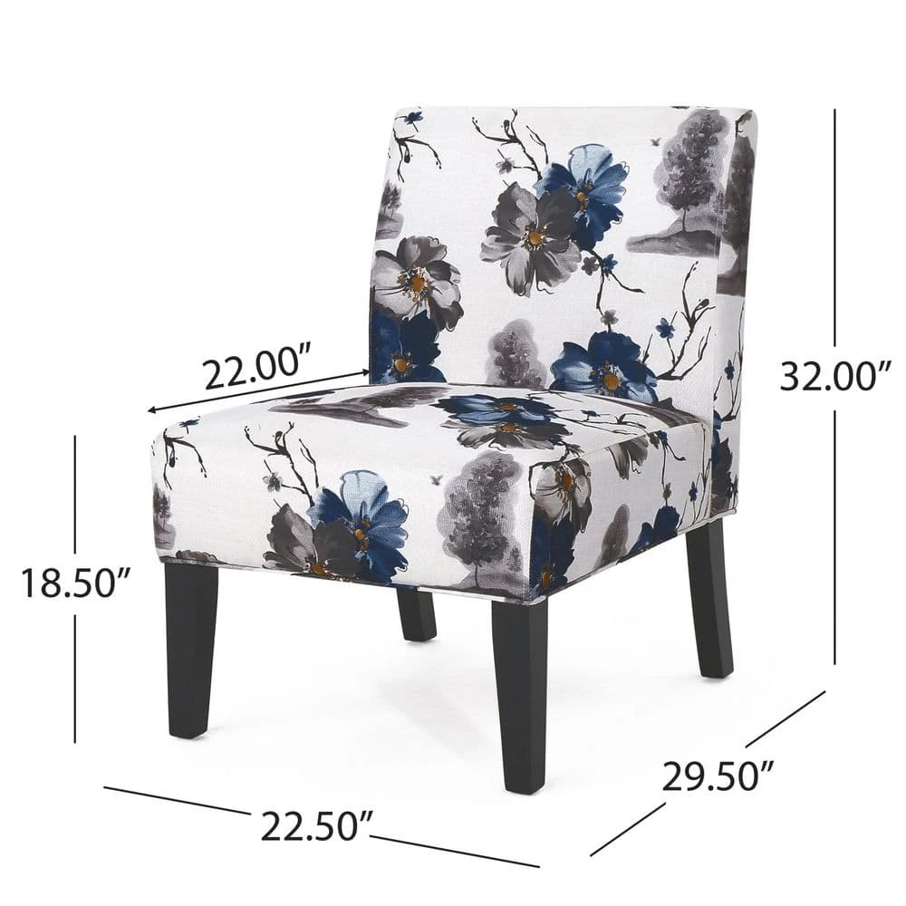 Kassi Traditional Multi-Colored Fabric Accent Chair by Noble House - Image 5