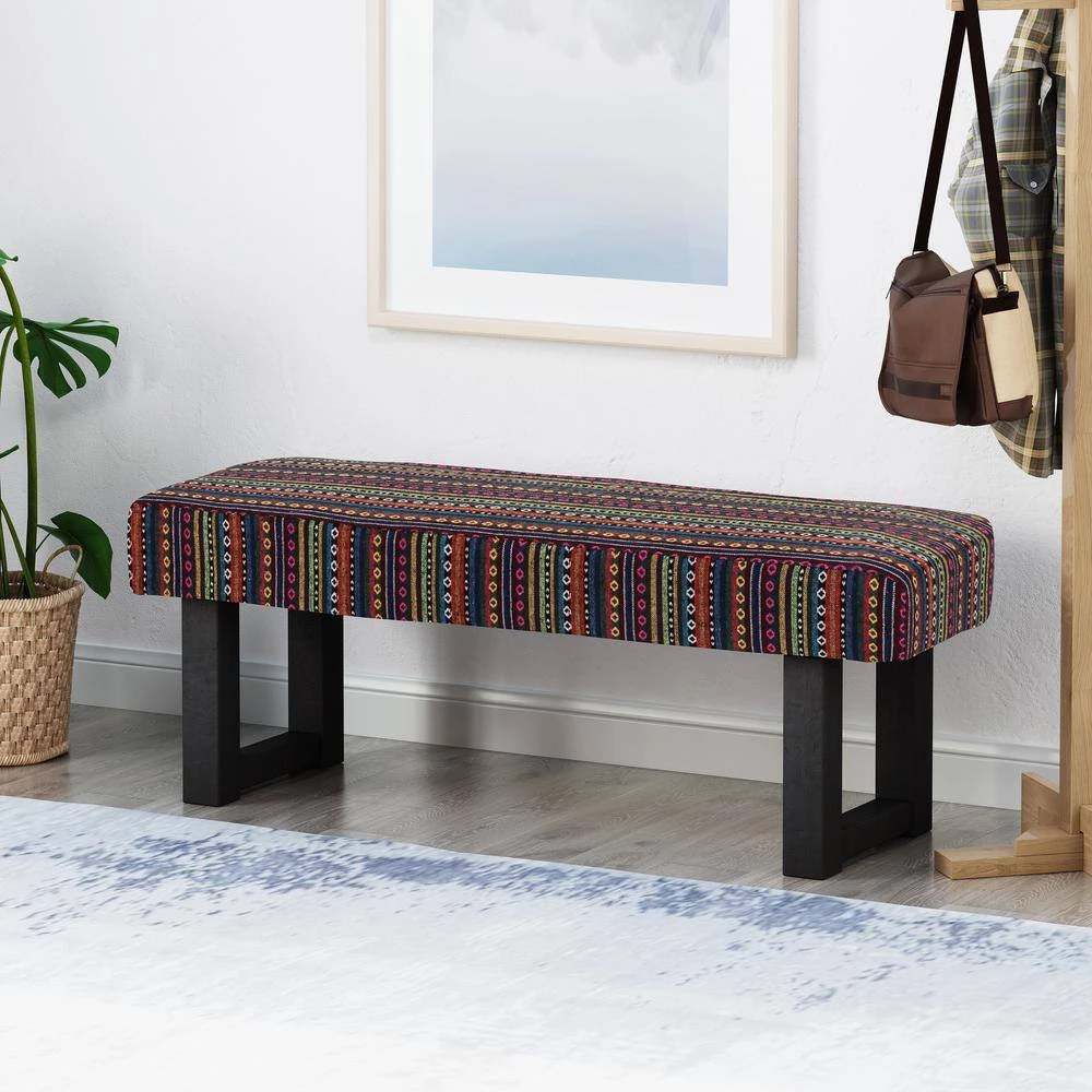 Ashford Multicolor Bench with Upholstered (18 in. x 48.25 in. x 16 in.) by Noble House - Image 10