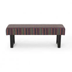 Ashford Multicolor Bench with Upholstered (18 in. x 48.25 in. x 16 in.) by Noble House