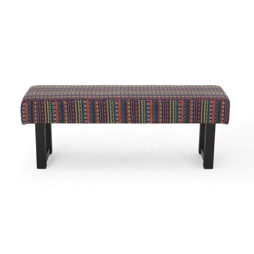 Ashford Multicolor Bench with Upholstered (18 in. x 48.25 in. x 16 in.) by Noble House