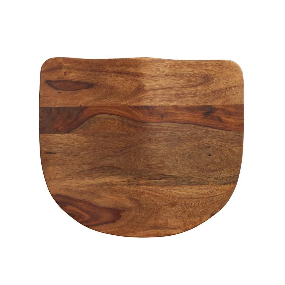 Royston 29.9 in. Natural and Black Backless Metal 28.75 in. Bar Stool with Wood Seat (Set of 2) by Noble House - Image 4