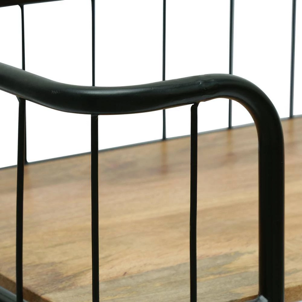 Kile Natural and Black 3-Tier Kitchen Cart by Noble House - Image 6