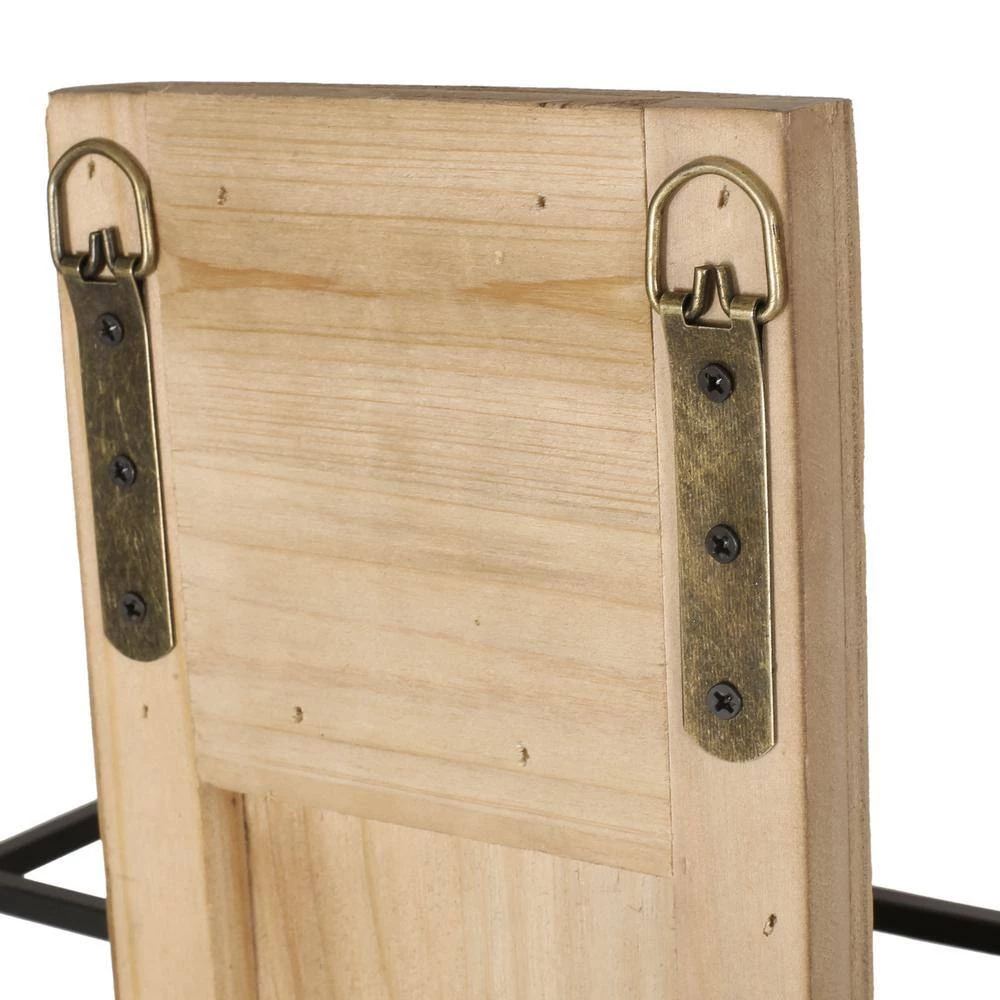 Lippert 8-Bottle Natural and Black Wall Mounted Wine Rack by Noble House - Image 7