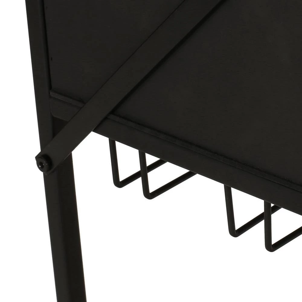 McClellan 8-Bottle Natural and Black Wine Rack Console Table by Noble House - Image 8