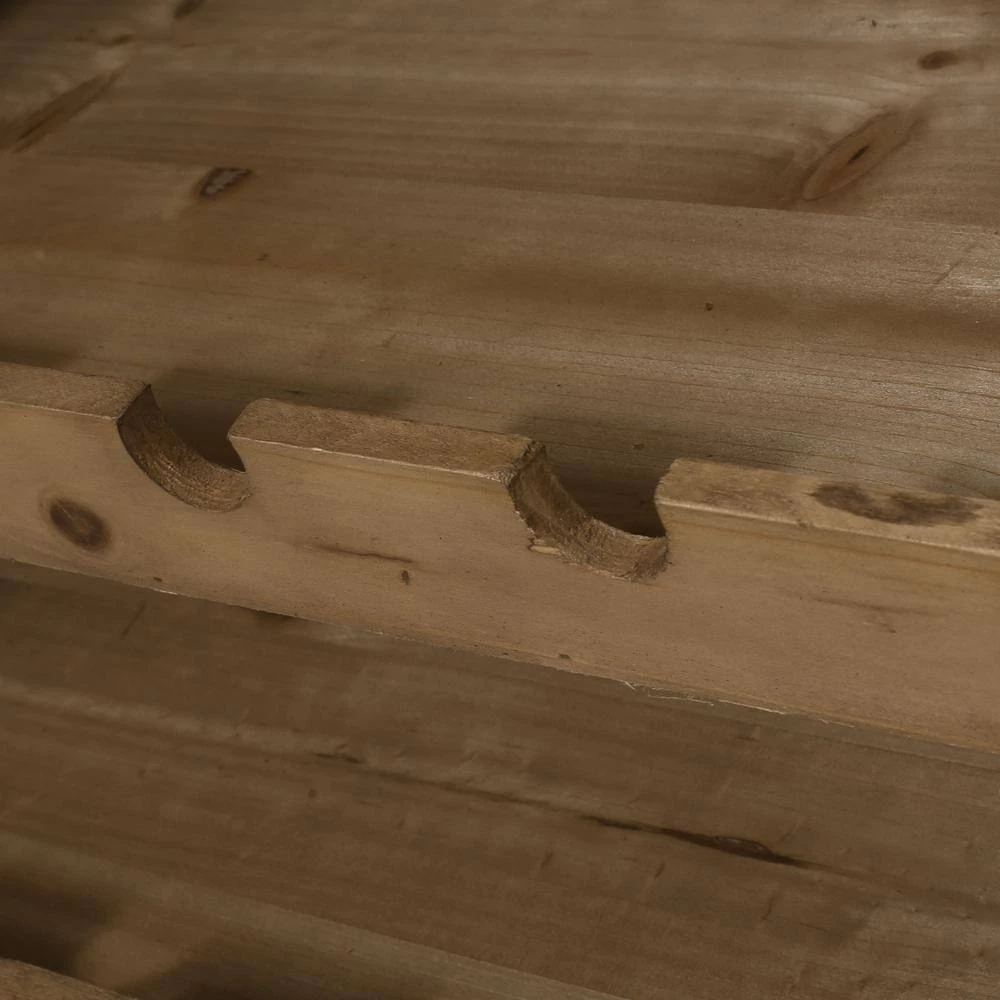 Rauser 15-Bottle Natural and Black Floor Wine Rack by Noble House - Image 6