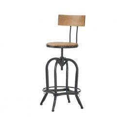 39 in. Ximen Antique Adjustable Bar Stool by Noble House