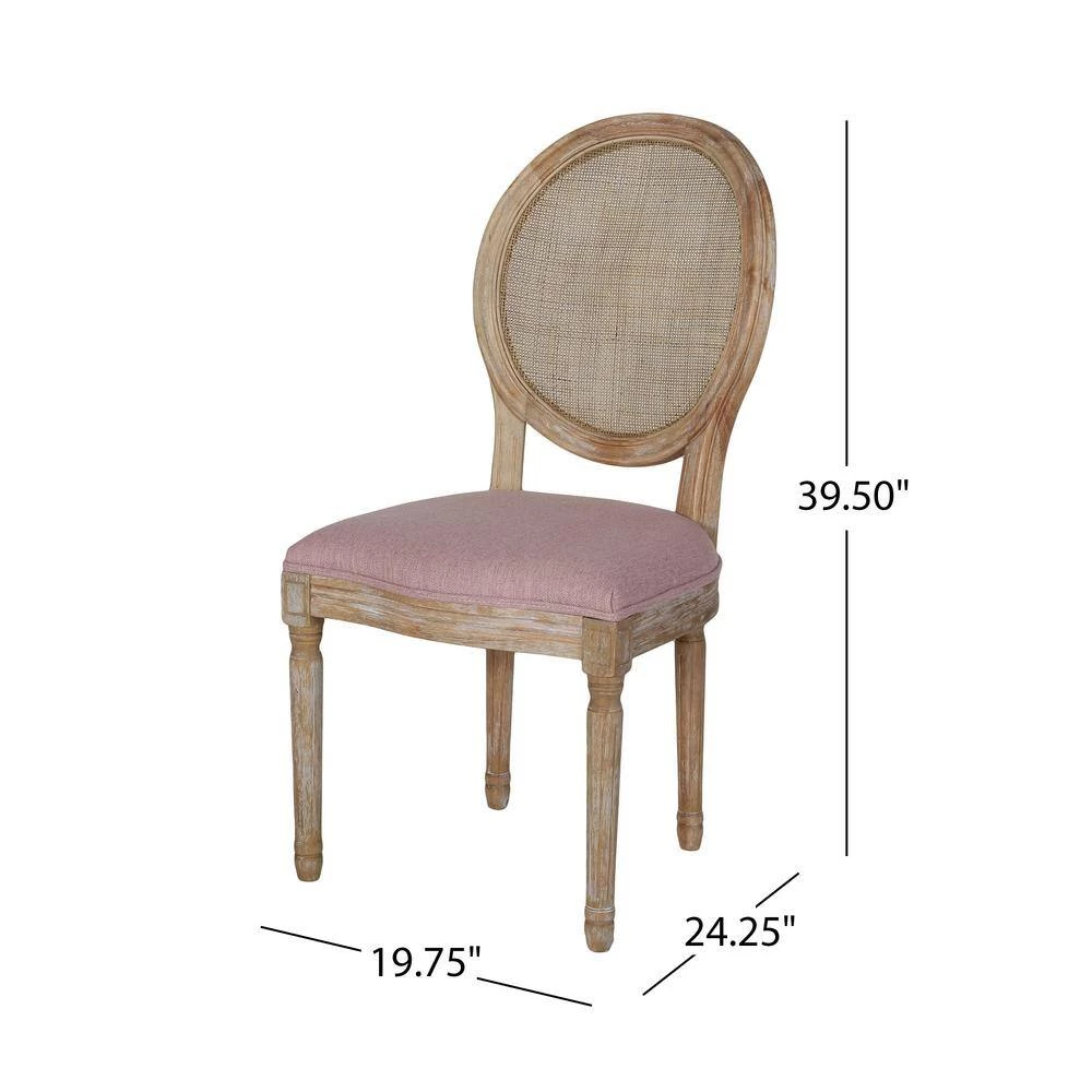 Epworth Light Blush Wood Dining Chairs (Set of 2) by Noble House - Image 5