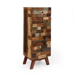 Connesena Natural and Multi-Colored Cabinet with 4-Drawers by Noble House