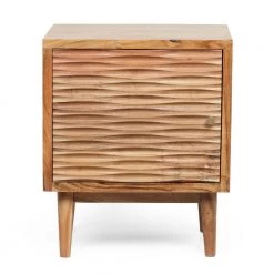 Washington Natural Nightstand 24 in. x 20 in. x 16 in. by Noble House