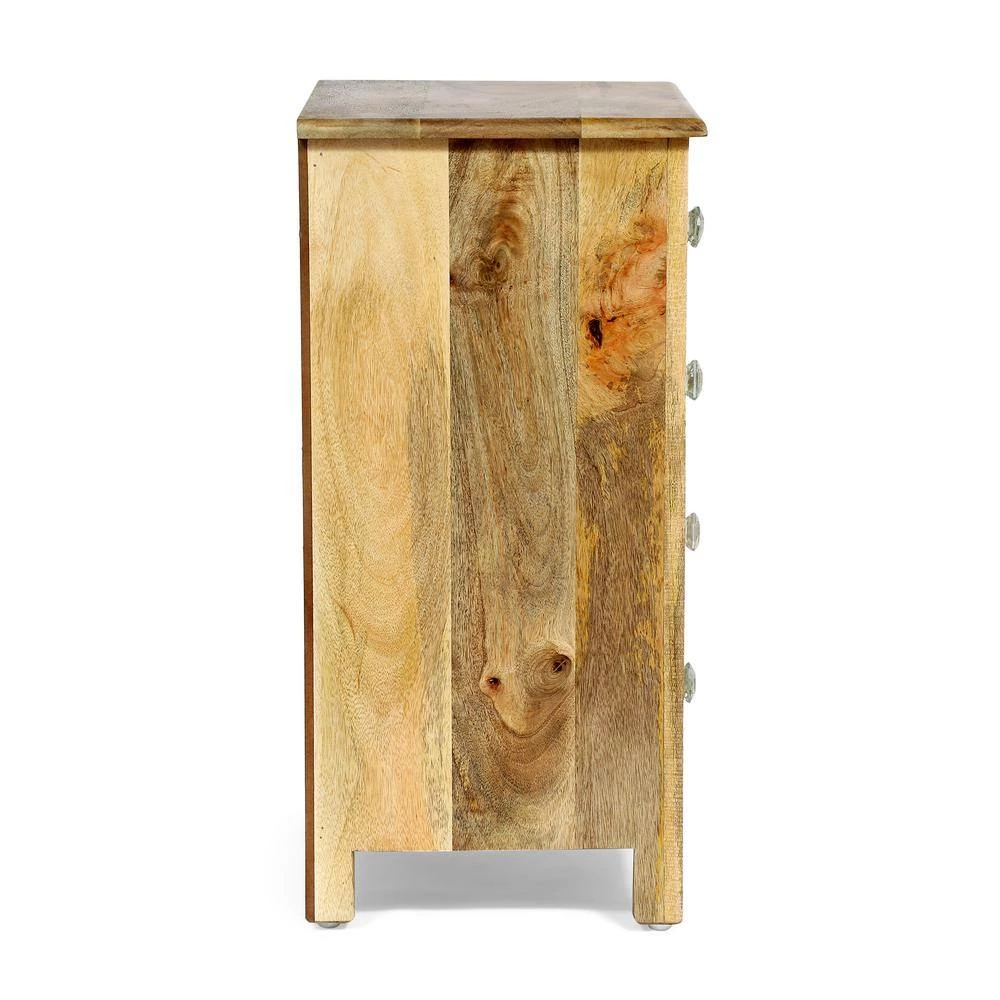 Coahoma 4-Drawer Natural and White Nightstand by Noble House - Image 2