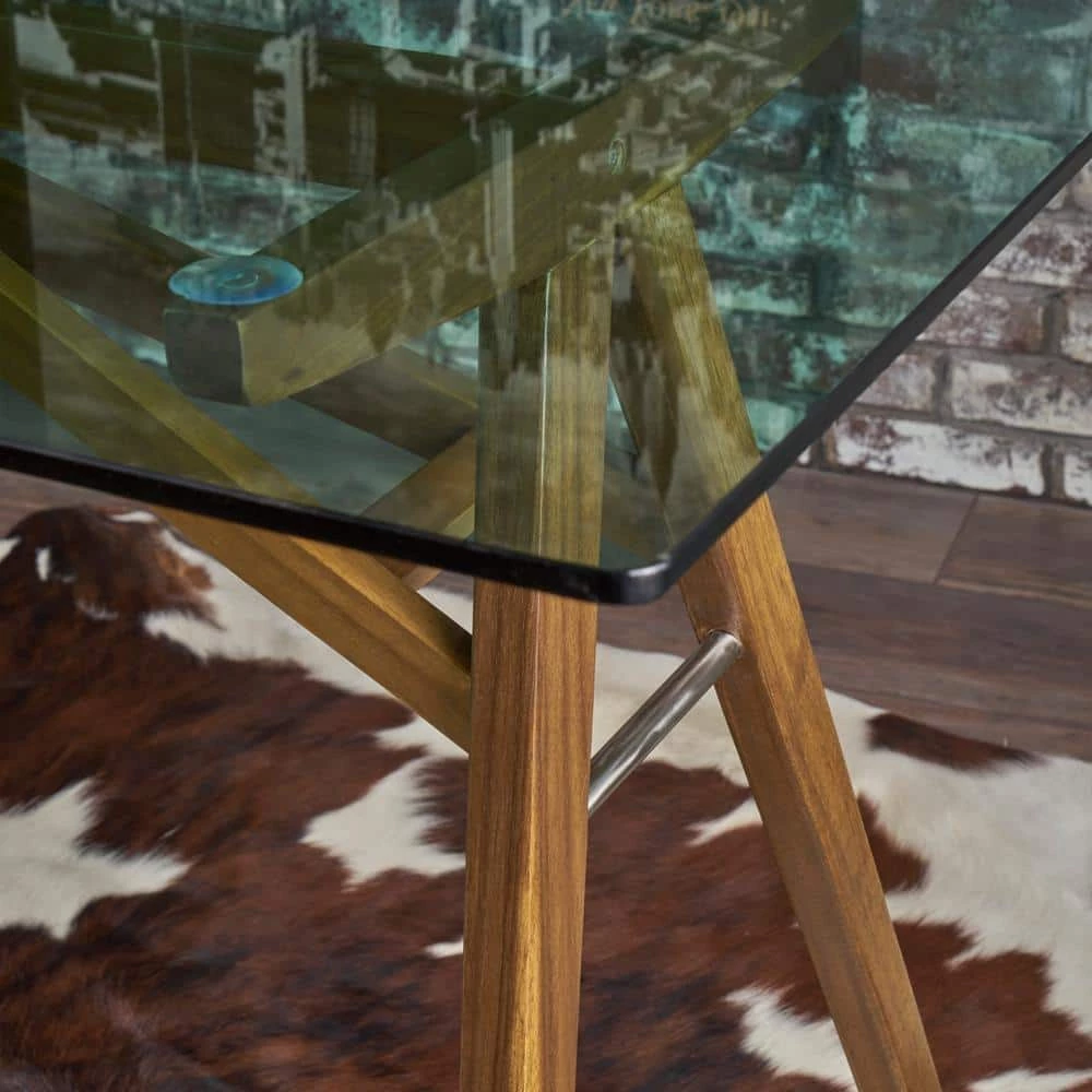 51 in. Rectangular Natural Writing Desk by Noble House - Image 4