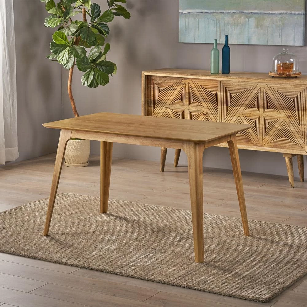 Gideon Natural Oak Dining Table by Noble House - Image 11