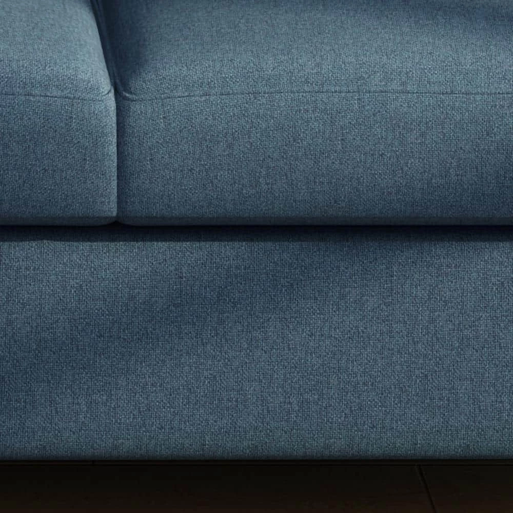 78.5 in. Navy Blue Polyester 3-Seater Lawson Sofa with Round Arms by Noble House - Image 6