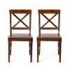 Bostwick Rich Mahogany Solid Wood Dining Chair (Set of 2) by Noble House