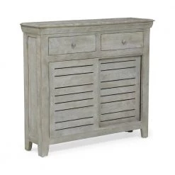 Attala Sandblast Grey Accent Cabinet with Doors by Noble House