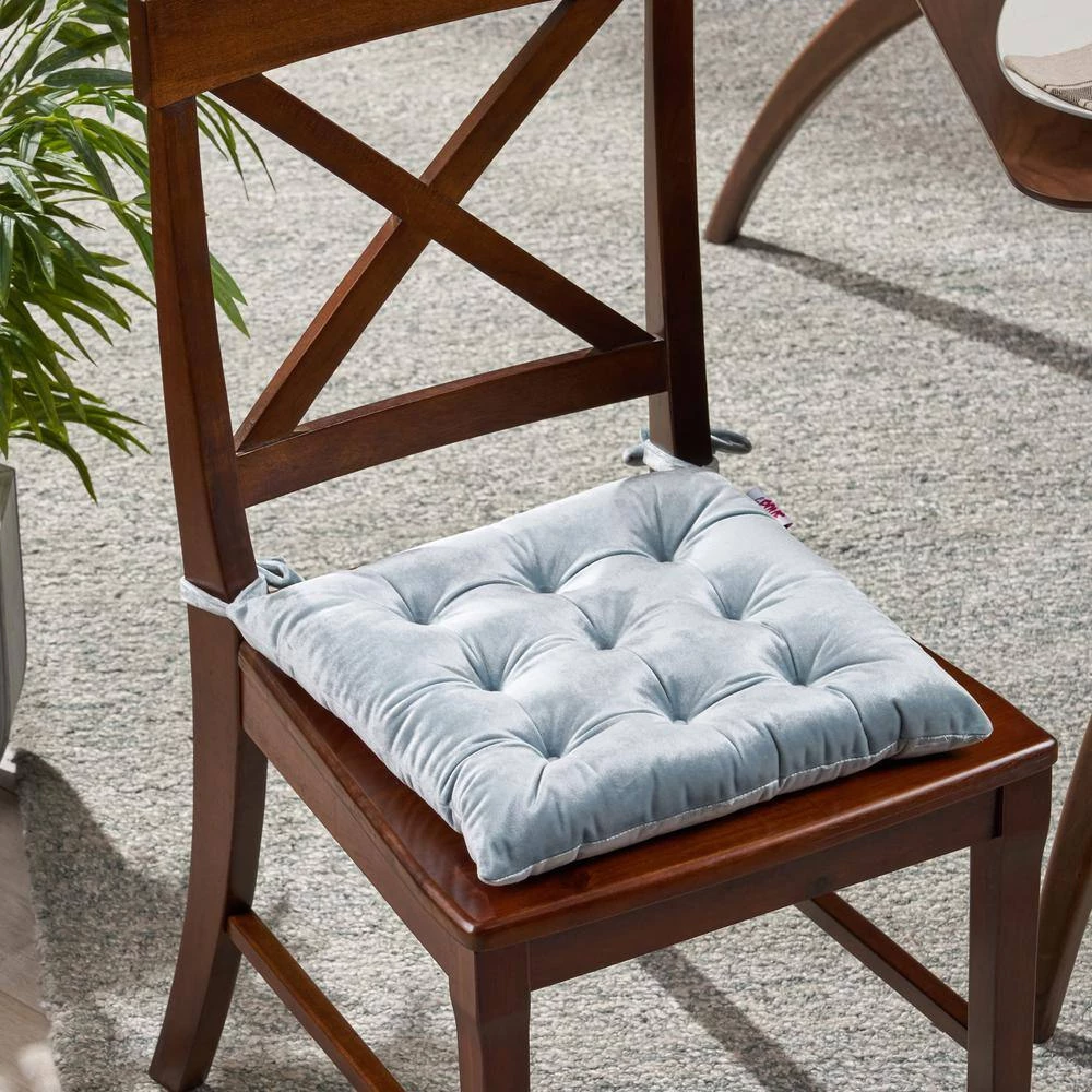 Foxhall Seafoam Blue Tufted Dining Chair Pad by Noble House - Image 4