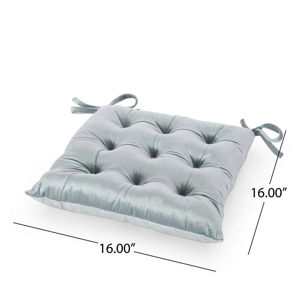 Foxhall Seafoam Blue Tufted Dining Chair Pad (Set of 2) by Noble House - Image 4