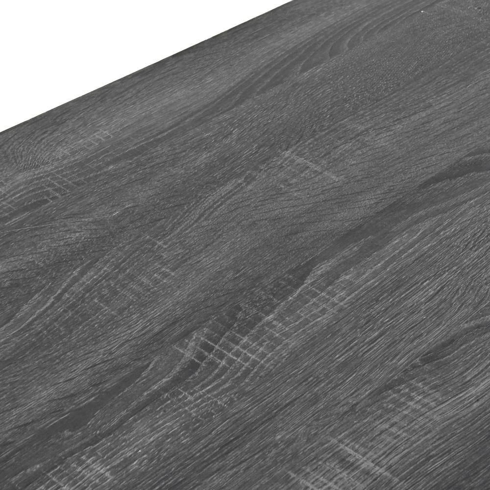 Platter Somona Gray Oak with Gray Oak and Matte Black Sideboard with 2-Doors by Noble House - Image 5