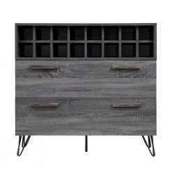 Amelia Sonoma Grey Oak Bar and Wine Cabinet by Noble House