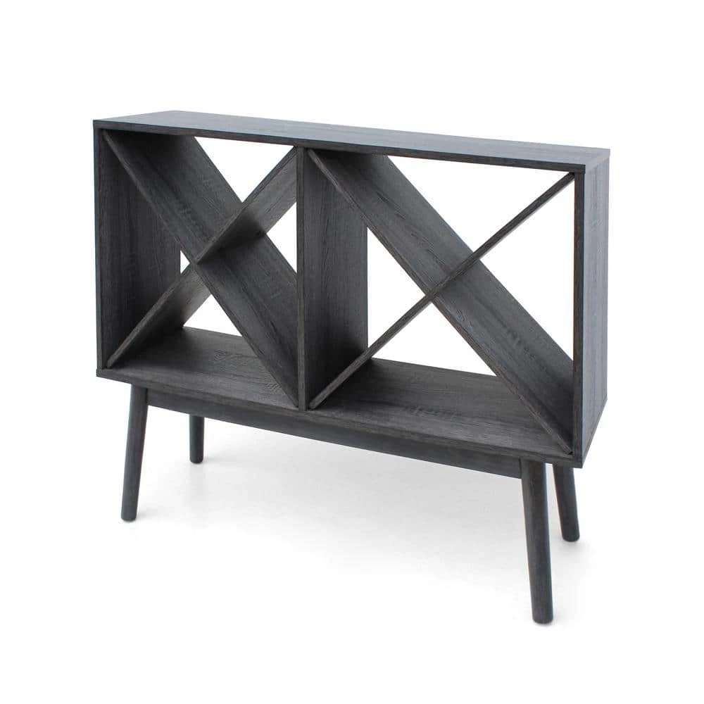 Birny Sonoma Grey Oak Wine Cabinet by Noble House