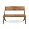 Esmeralda Teak Brown Acacia Wood Bench by Noble House