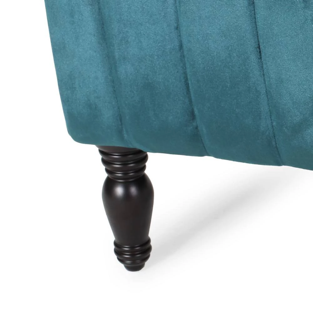 Carleson Teal Removable Cushions Club Chair by Noble House - Image 5