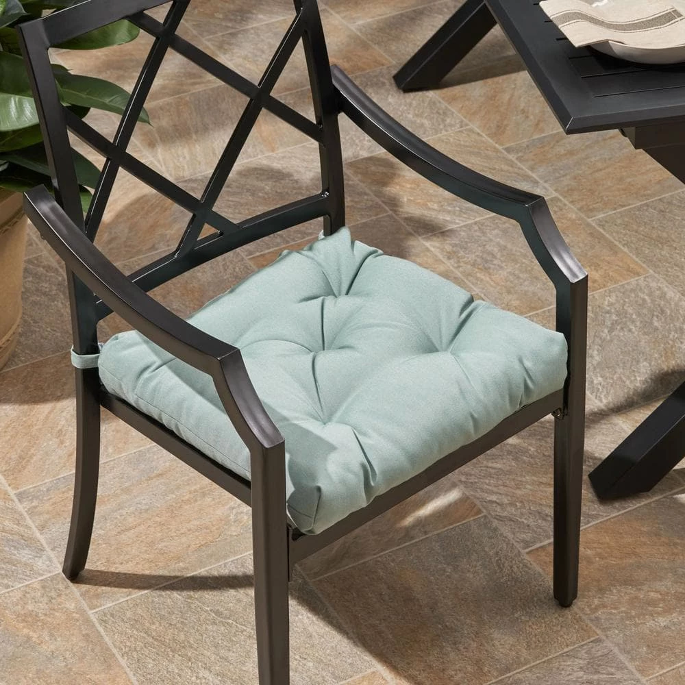 Baird Teal Tufted Chair Pad by Noble House - Image 4