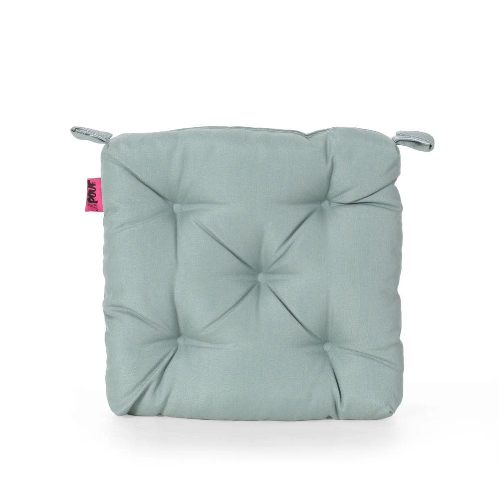 Baird Teal Tufted Chair Pad by Noble House