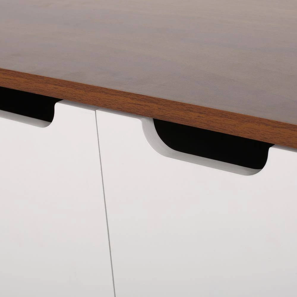 Pickfair Walnut Accent Cabinet with Doors by Noble House - Image 7