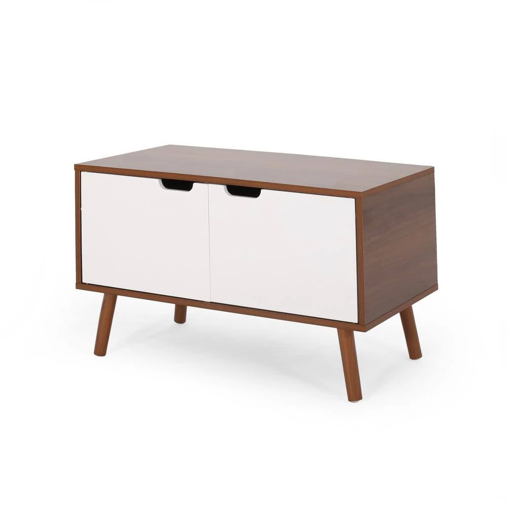 Pickfair Walnut Accent Cabinet with Doors by Noble House - Image 5