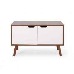 Pickfair Walnut Accent Cabinet with Doors by Noble House