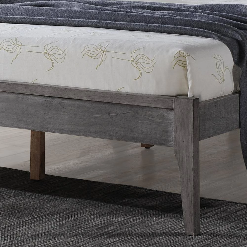 Darlin Rustic Grey Queen Bed Frame by Noble House - Image 4