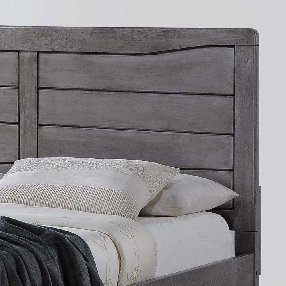Darlin Rustic Grey Queen Bed Frame by Noble House - Image 3