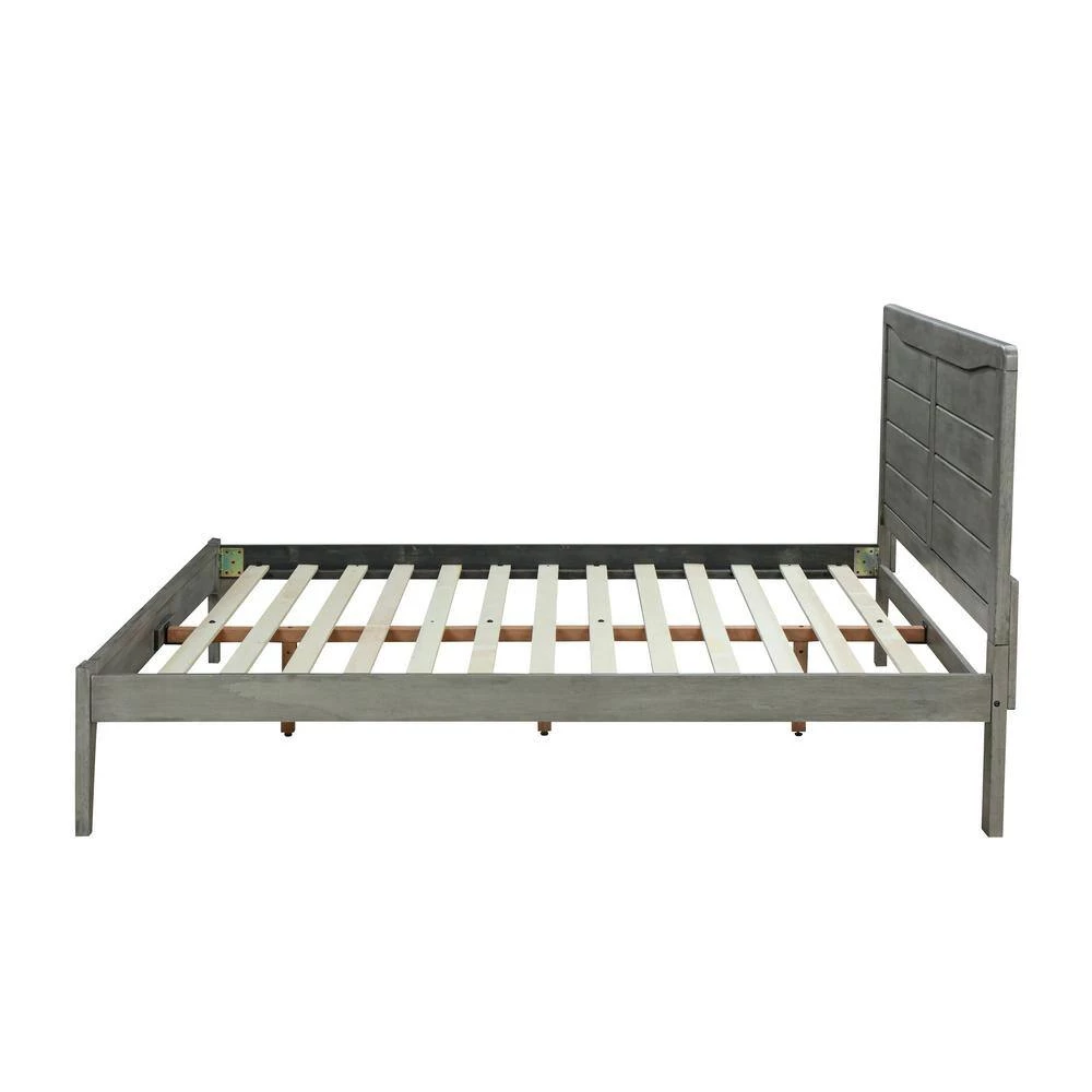 Darlin Rustic Grey Queen Bed Frame by Noble House - Image 2